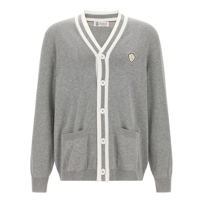 Brunello Cucinelli Gray Cotton Cardigan