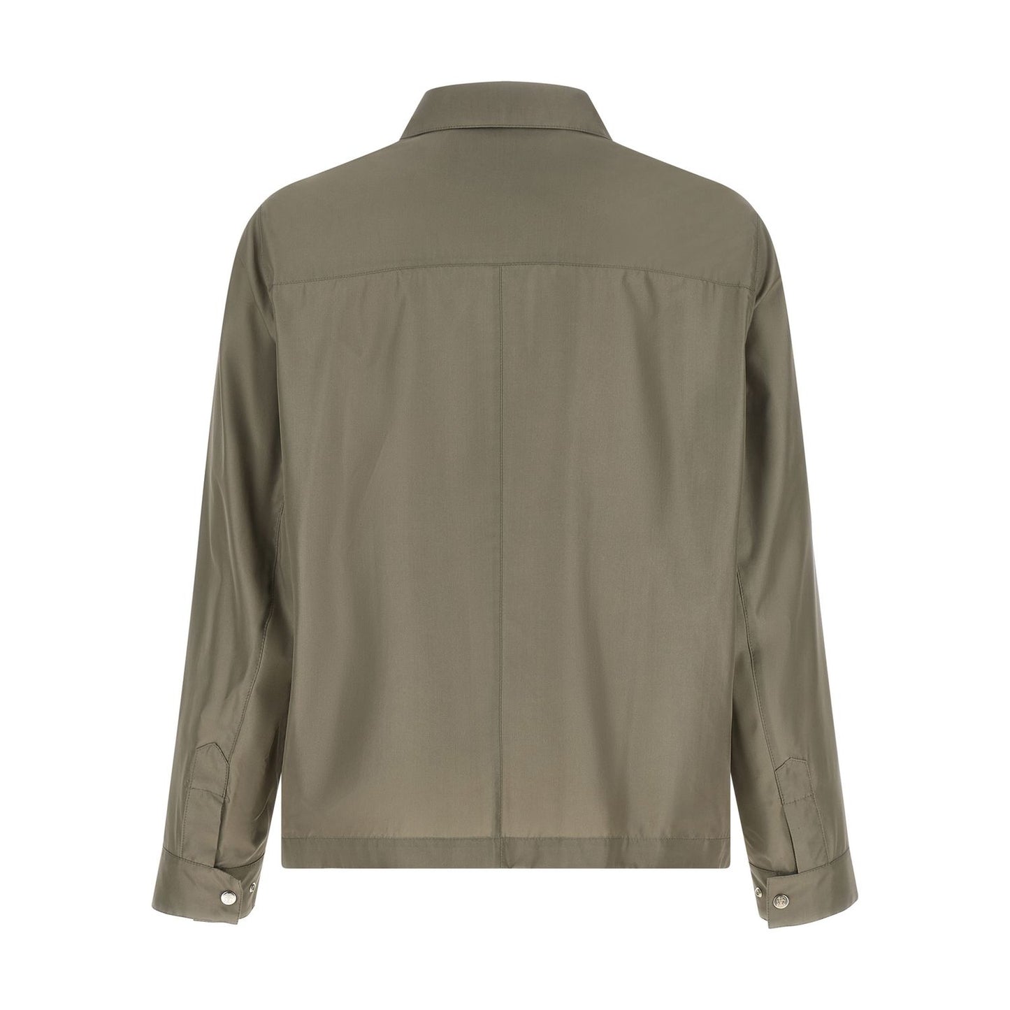 Brunello Cucinelli Bicolor Silk Full-Length Jacket