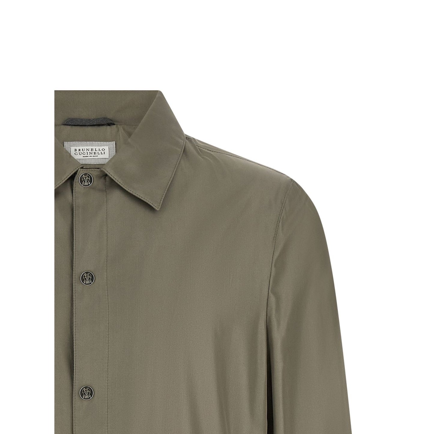Brunello Cucinelli Bicolor Silk Full-Length Jacket