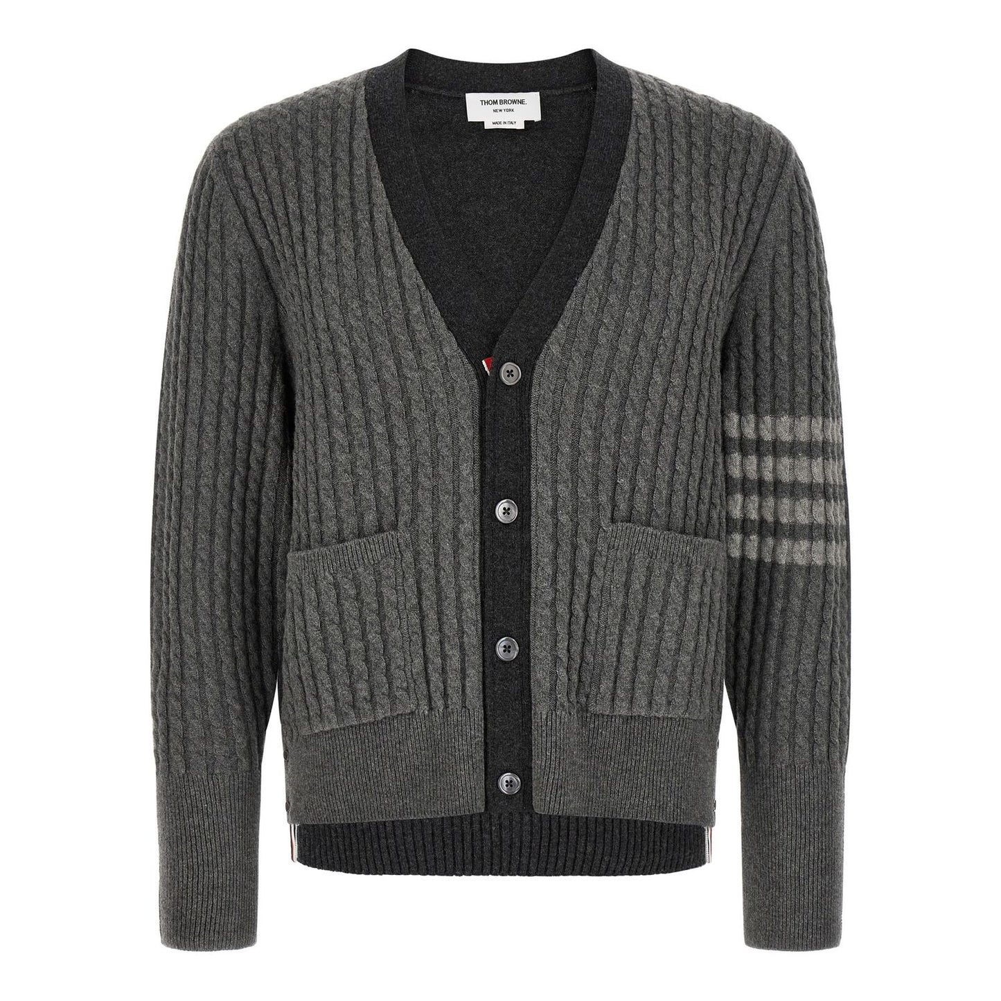 Thom Browne Gray Virgin Wool Cardigan