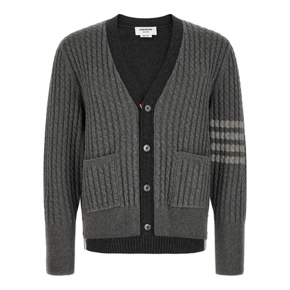 Thom Browne Gray Virgin Wool Cardigan