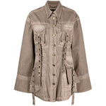 Blumarine Coats Brown Jackets