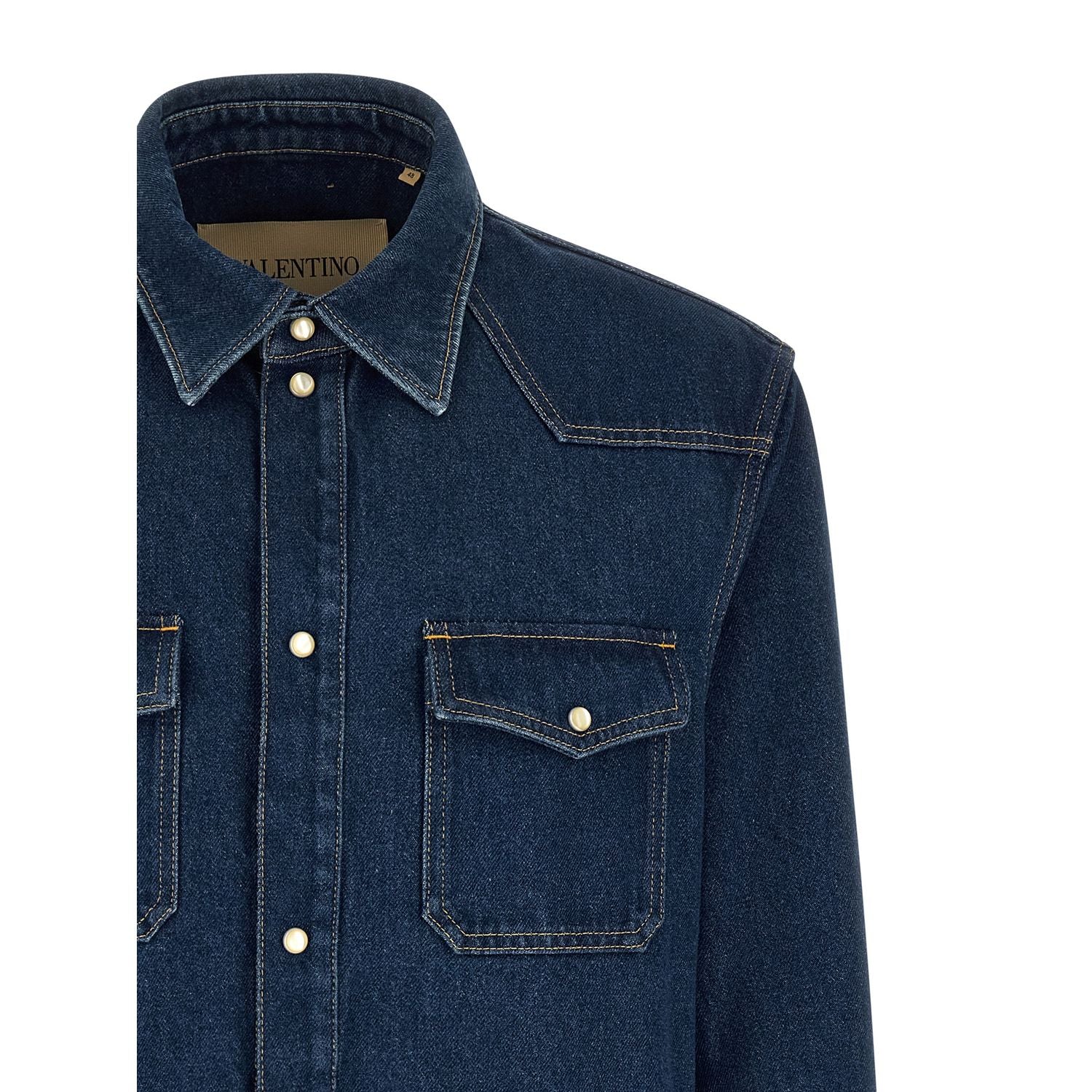 Valentino Garavani Blue Cotton Blouse