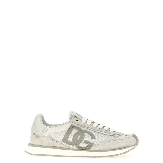 Dolce & Gabbana Gray Calfskin Low Top Sneakers