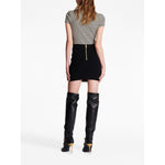 Balmain Button-detail knitted miniskirt Skirts