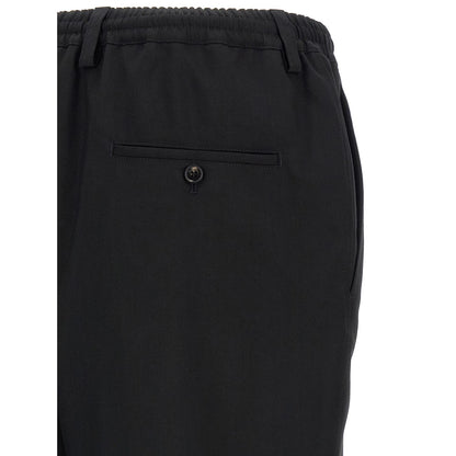 Marni Black Virgin Wool Cropped Pants