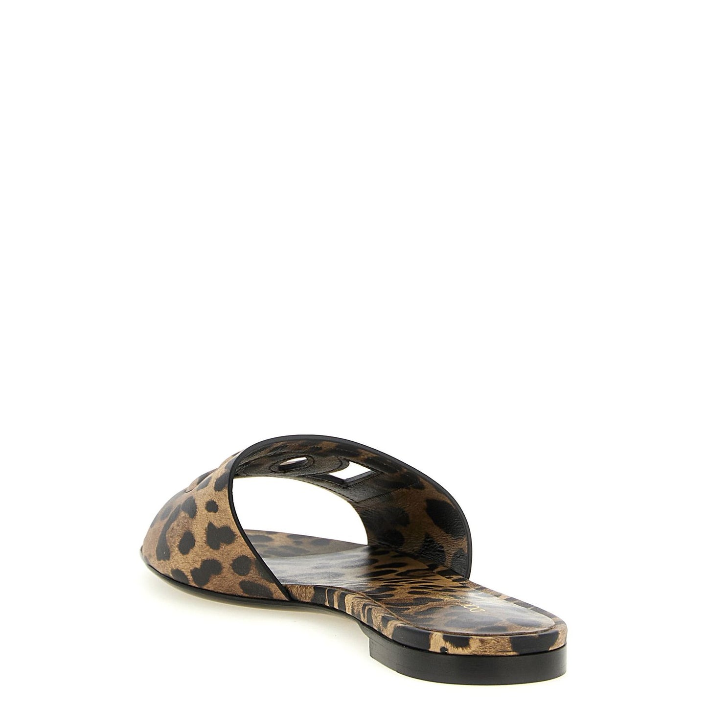 Dolce & Gabbana Brown Calfskin Slides