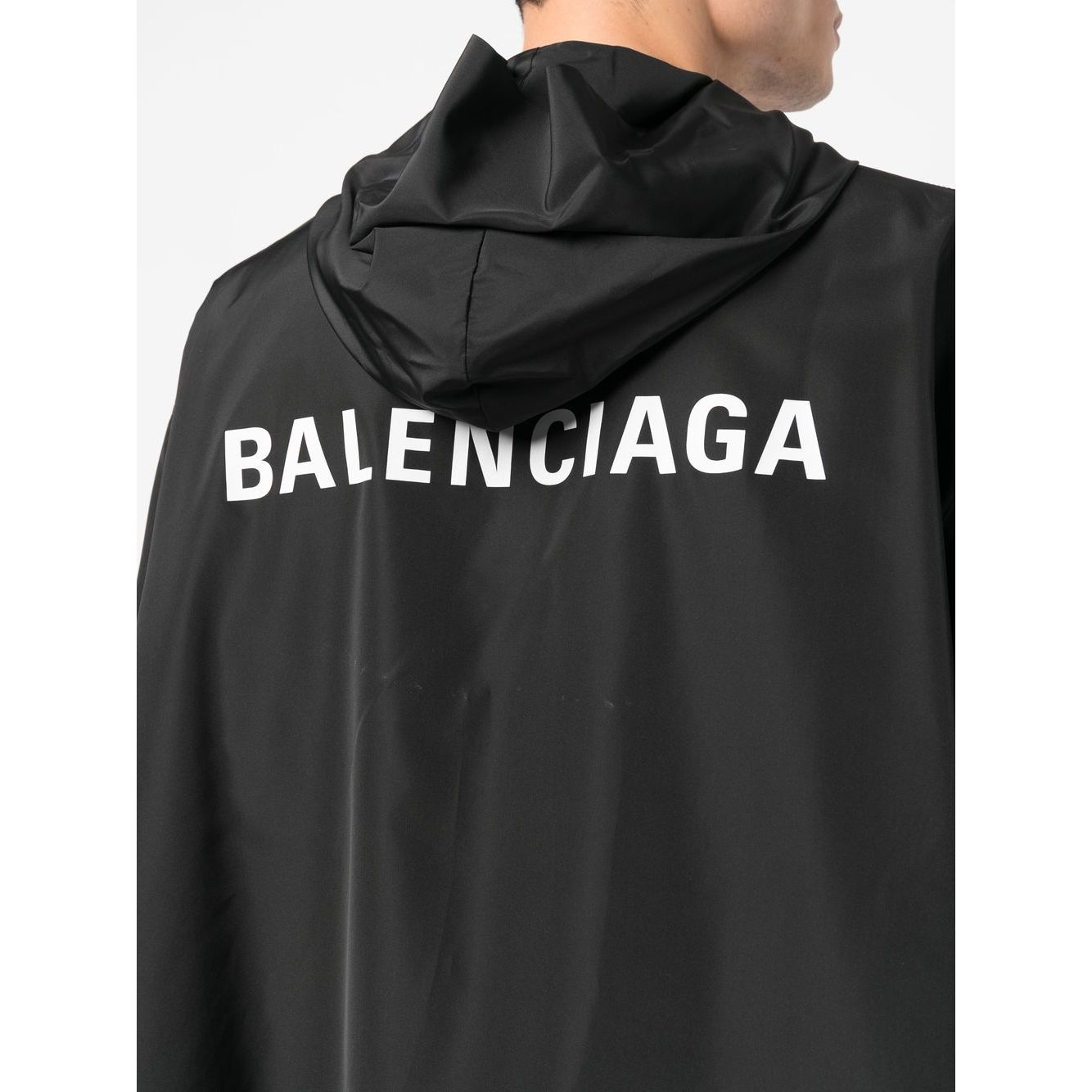 Balenciaga logo-print Hooded Windbreaker