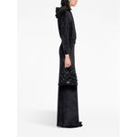 Balenciaga Crystal embellished velvet zip-up hoodie Topwear