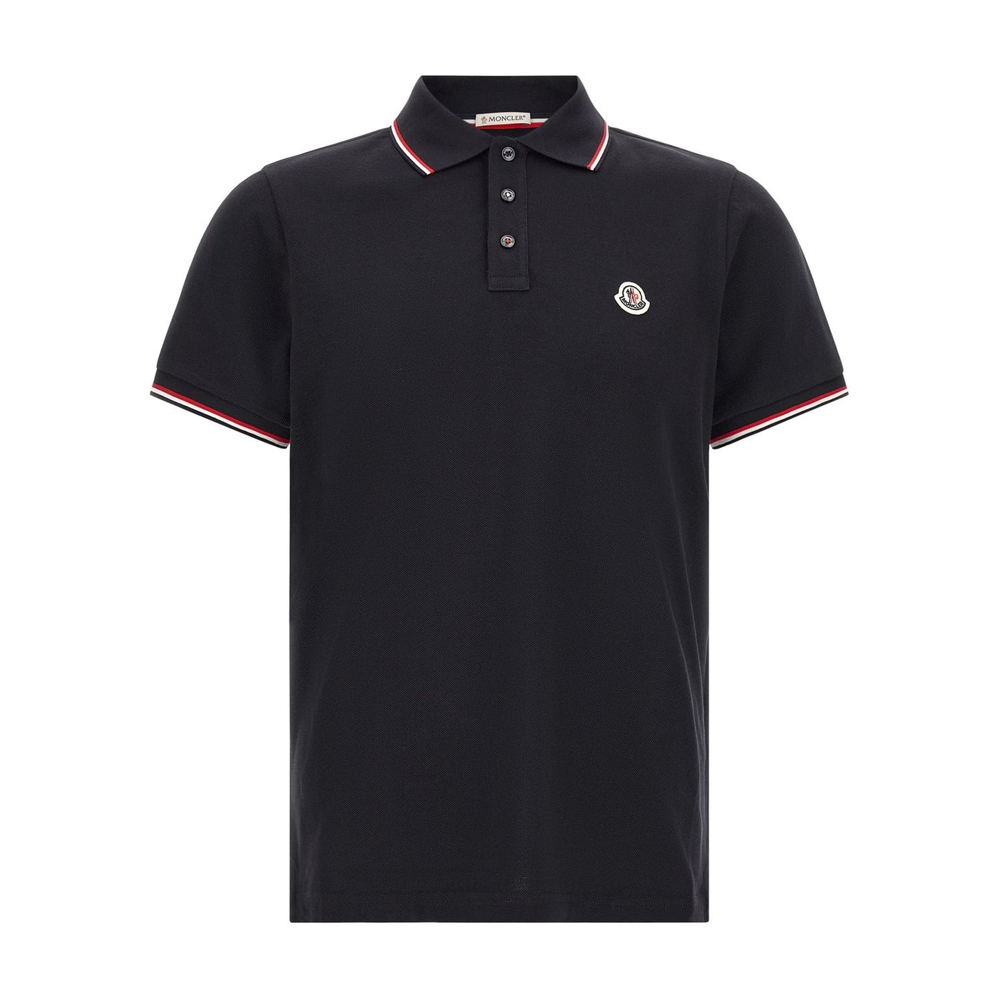 Moncler Blue Cotton Polo Shirt