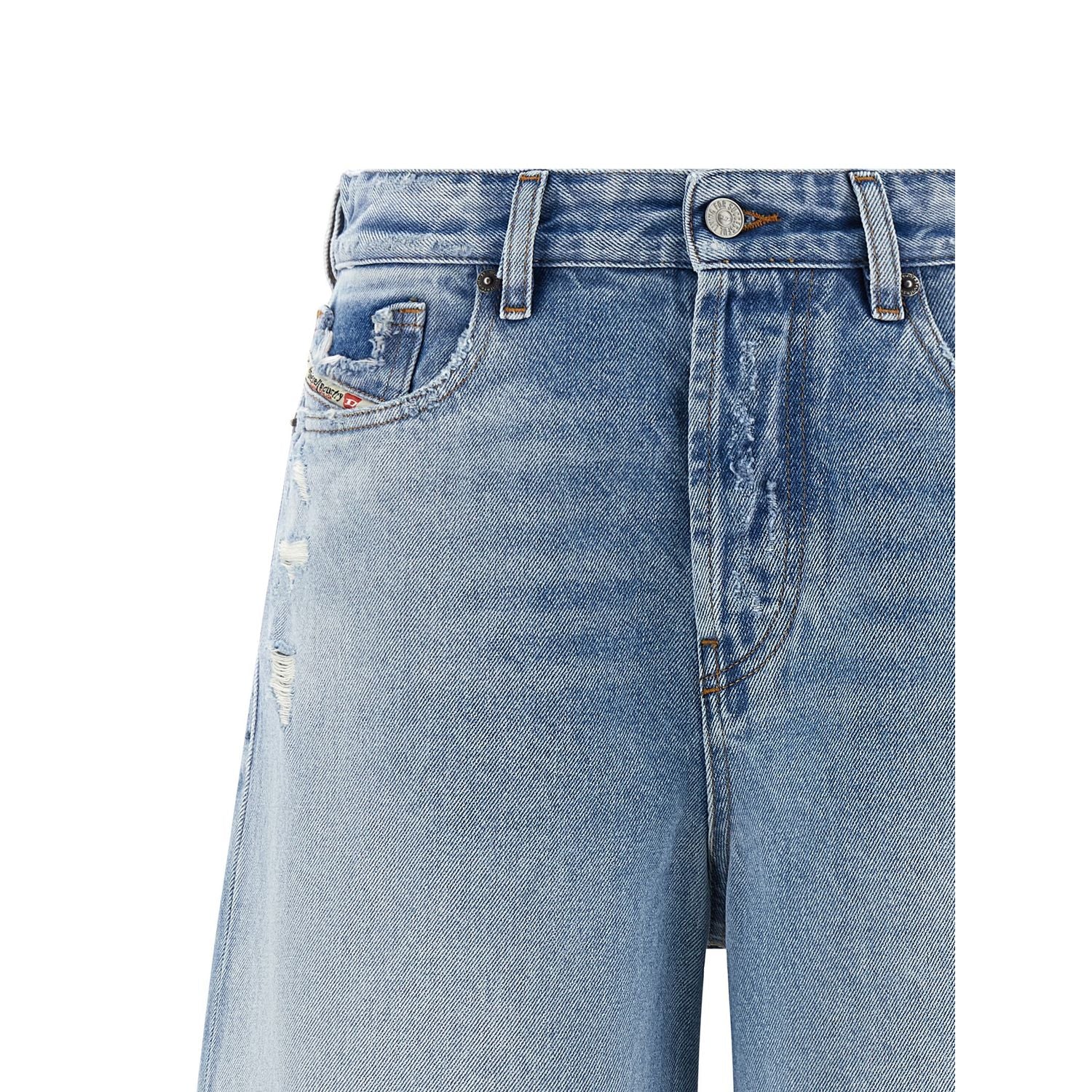 Diesel Blue Cotton Bermuda Shorts