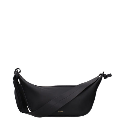 Jil Sander Black Leather Shoulder Bag