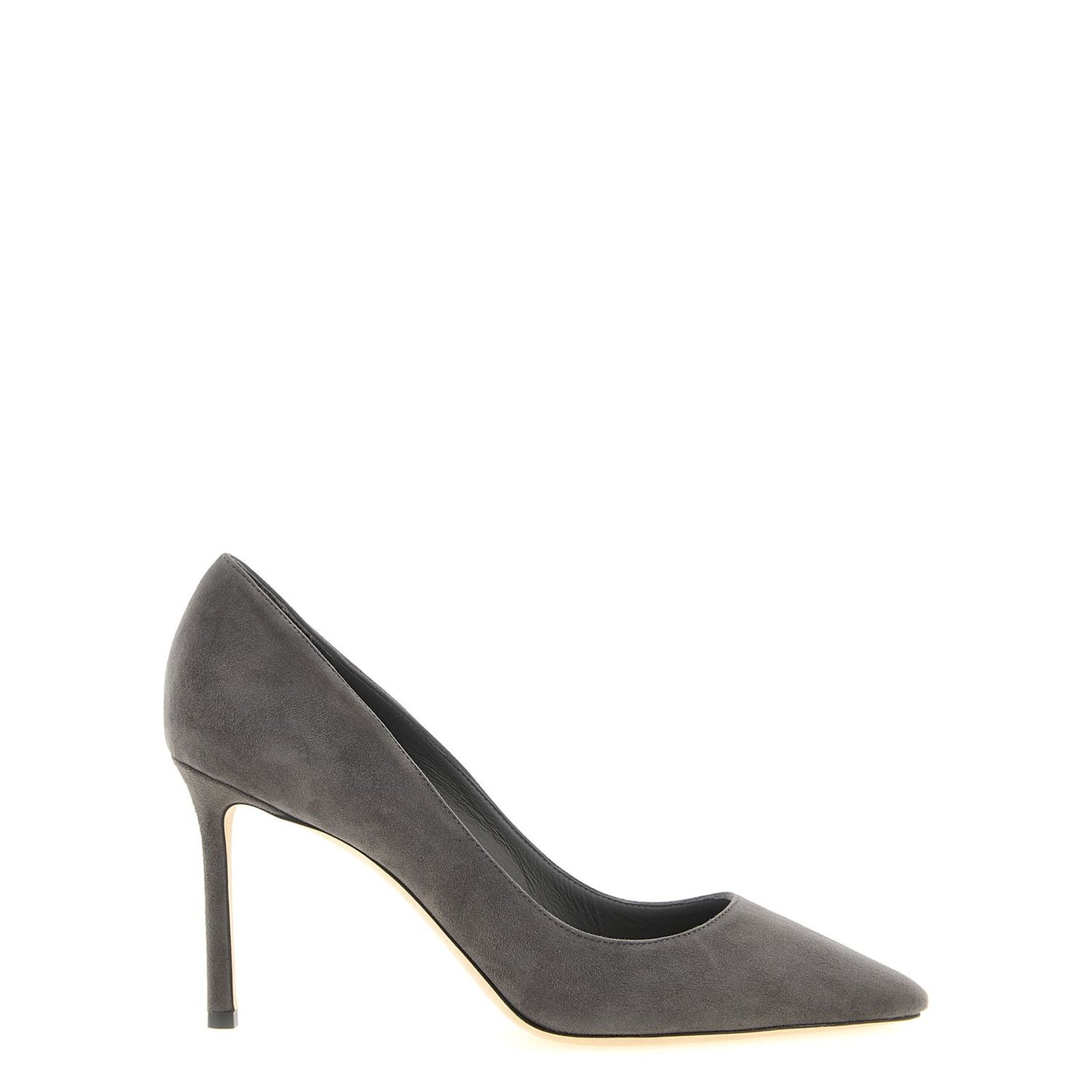 Jimmy Choo Gray Leather High Heel Pumps