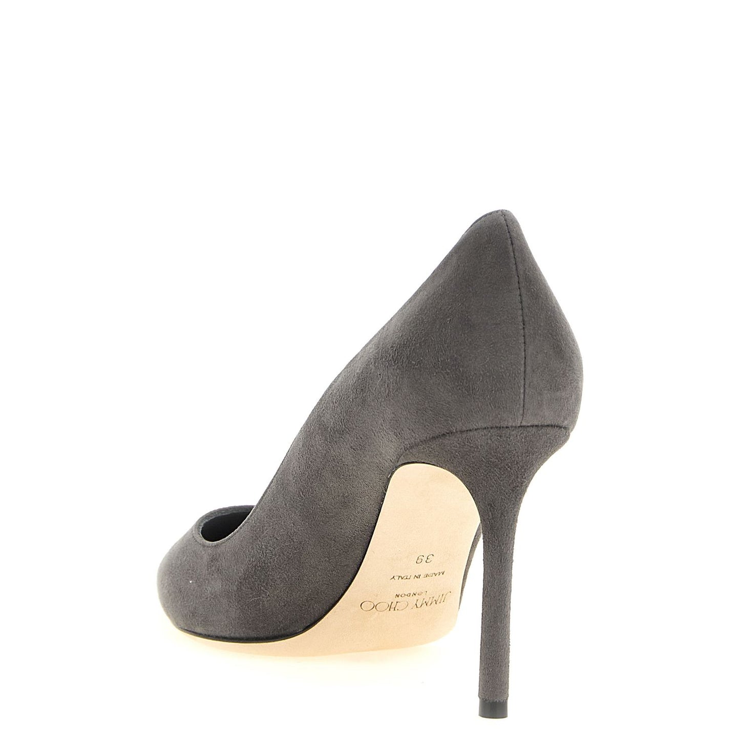 Jimmy Choo Gray Leather High Heel Pumps