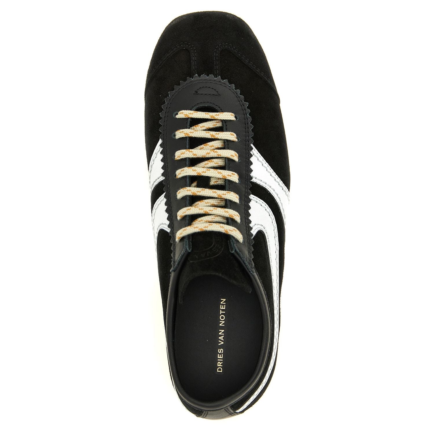 Dries Van Noten Bicolor Calfskin Athletic Sneakers