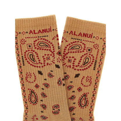 Alanui Beige Cotton Socks
