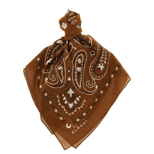 Alanui Brown Cotton Foulard