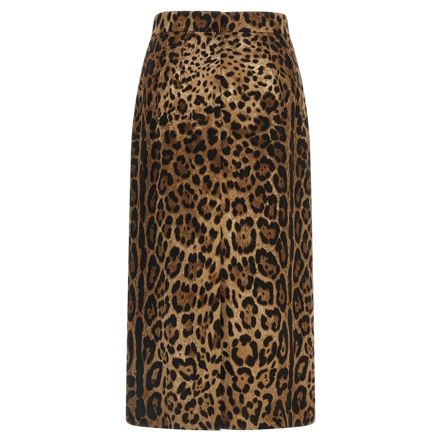 Dolce & Gabbana Brown Viscose Midi Skirt