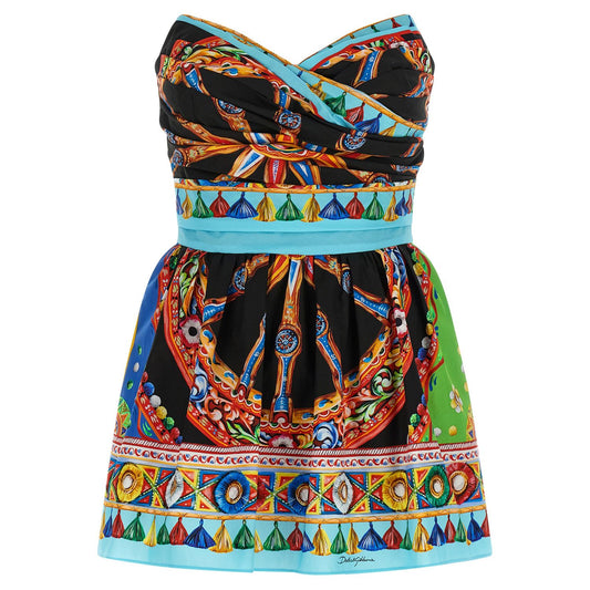 Dolce & Gabbana Multicolor Cotton Short Dress
