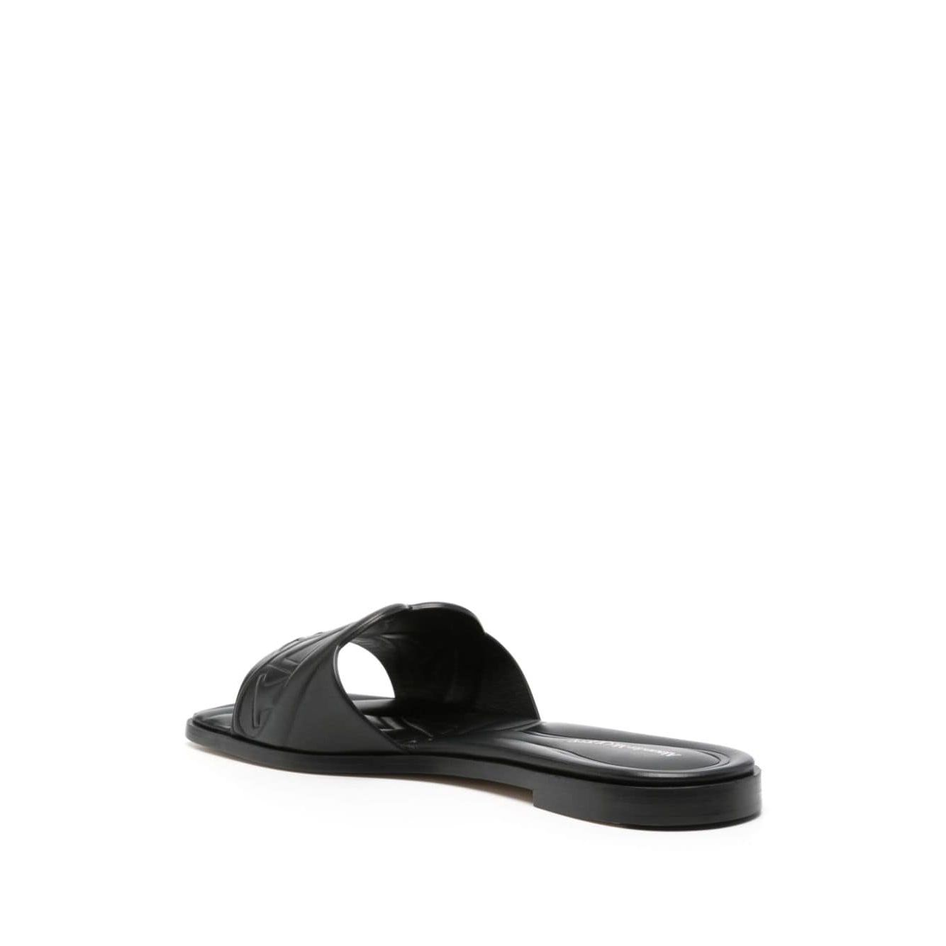 Alexander McQueen logo-embossed leather sandals