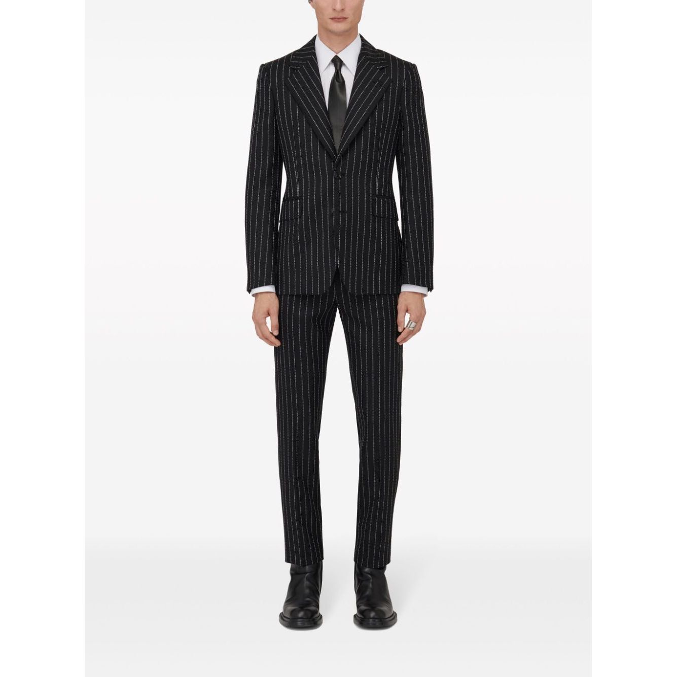 Alexander McQueen pinstriped single-breasted blazer