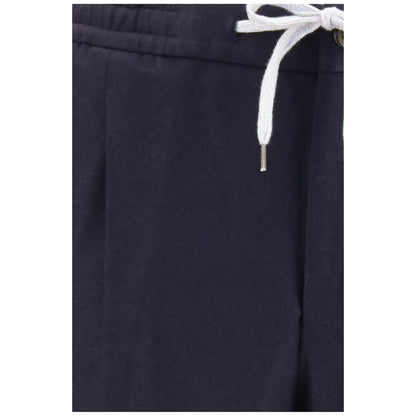 PT Torino Blue Wool Oves Aries Casual Pants