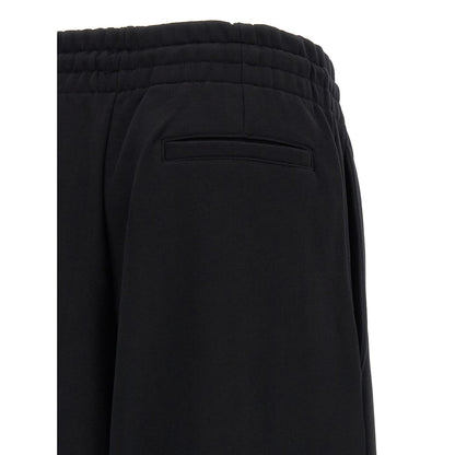 Dries Van Noten Black Cotton Athletic Pants