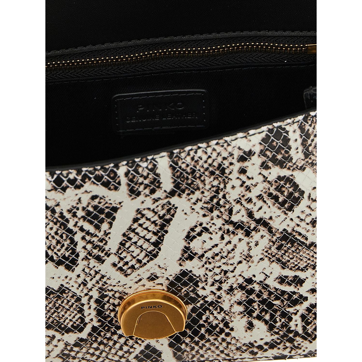 PINKO Gray Calfskin Handbag