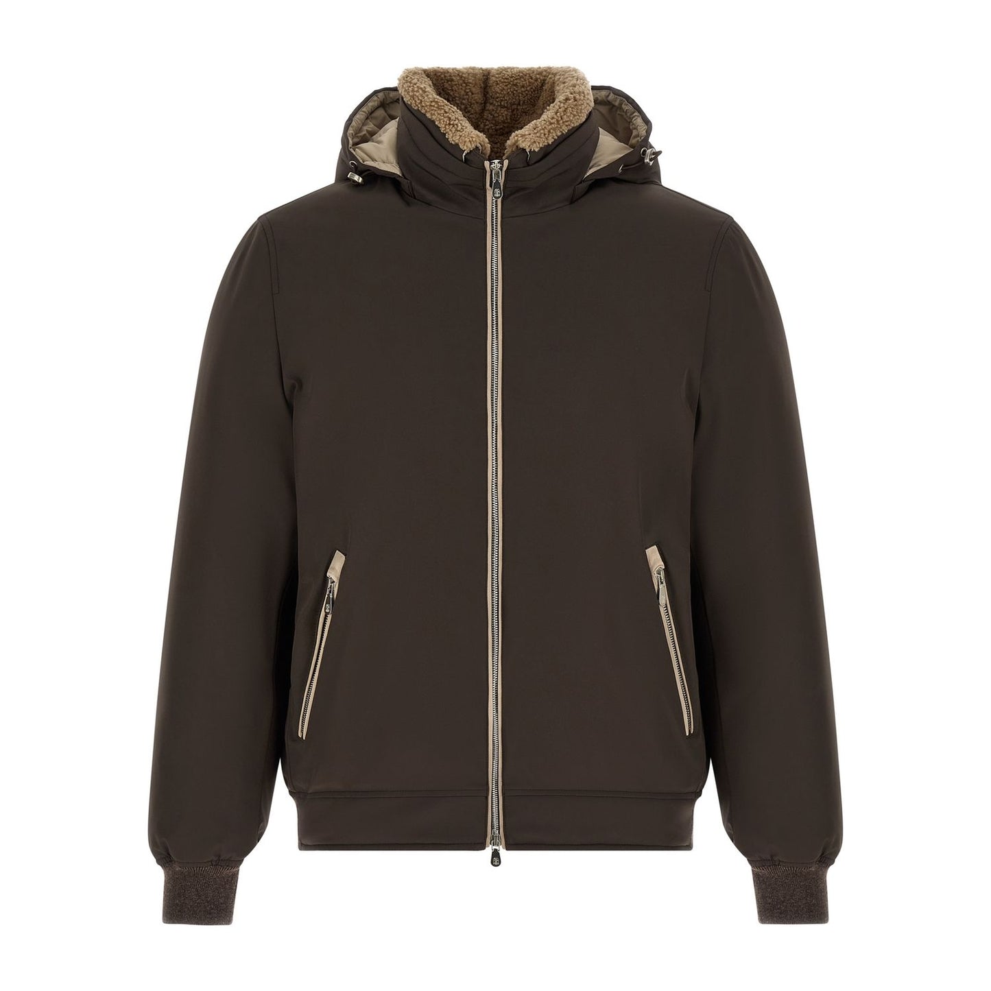 Brunello Cucinelli Brown Polyamide Full-Length Jacket
