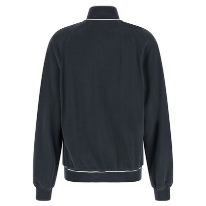 Brunello Cucinelli Blue Cotton Sweatshirt