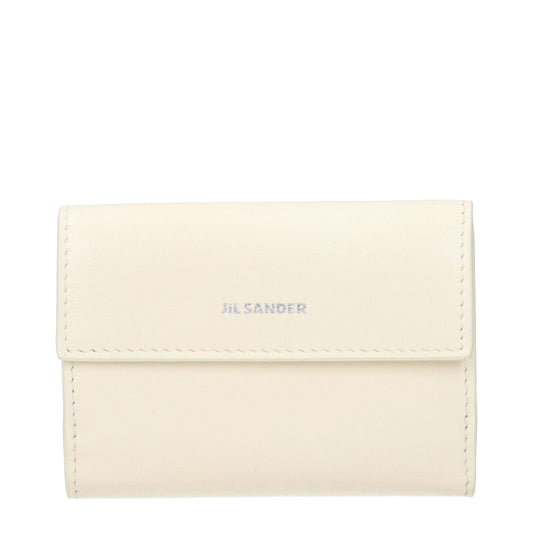 Jil Sander White Leather Wallet