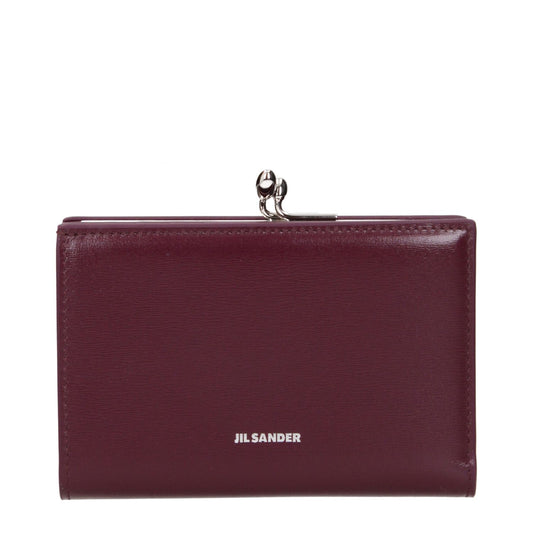 Jil Sander Red Leather Wallet
