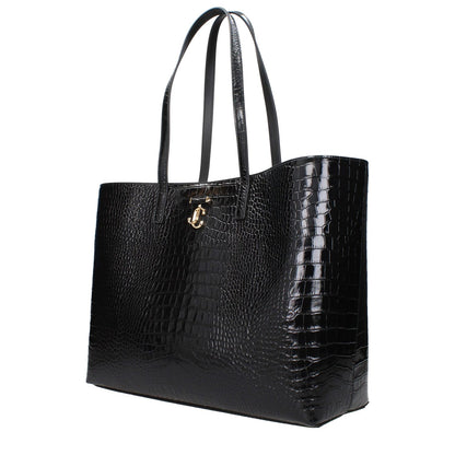 Jimmy Choo Black Leather Shoulder Bag
