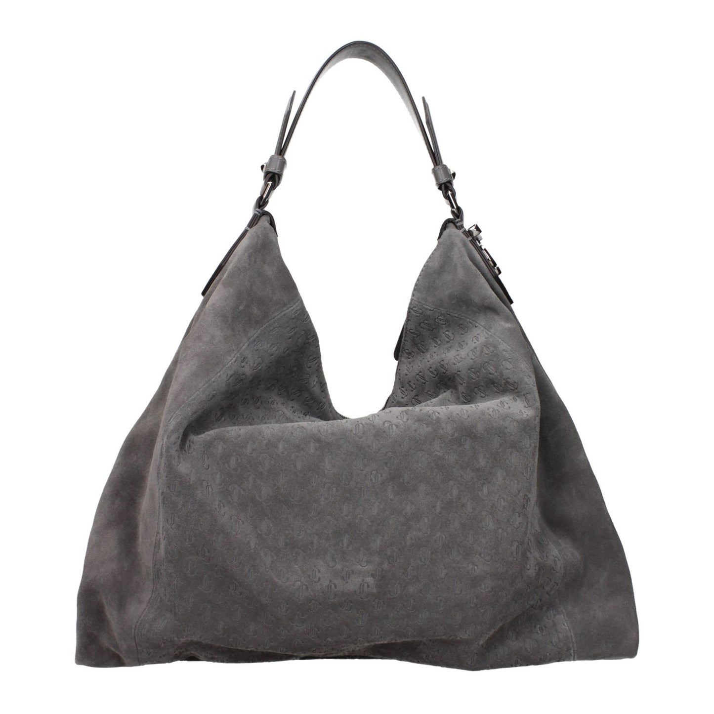 Jimmy Choo Gray Leather Shoulder Bag