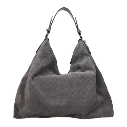 Jimmy Choo Gray Leather Shoulder Bag