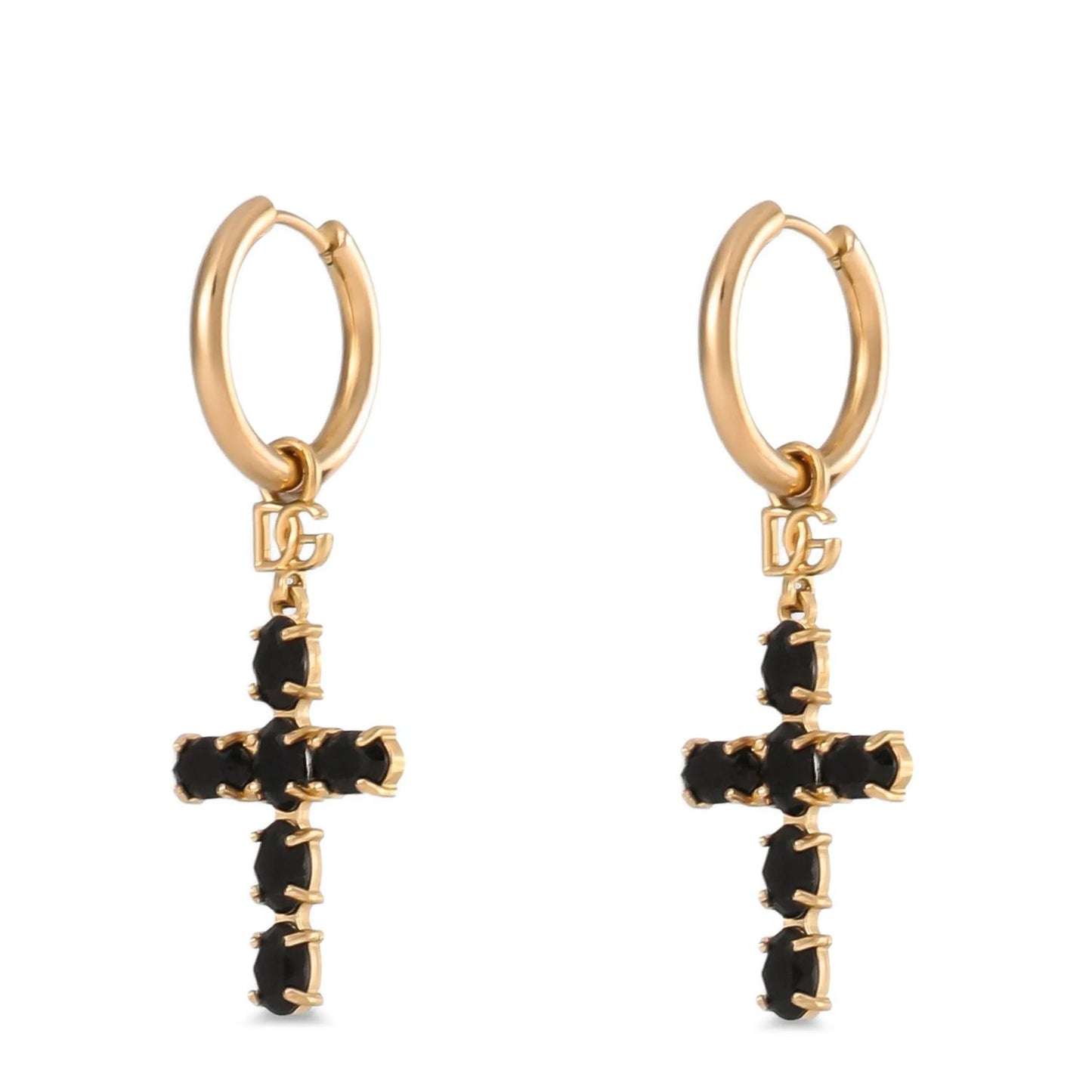 Dolce & Gabbana Black Brass Earrings