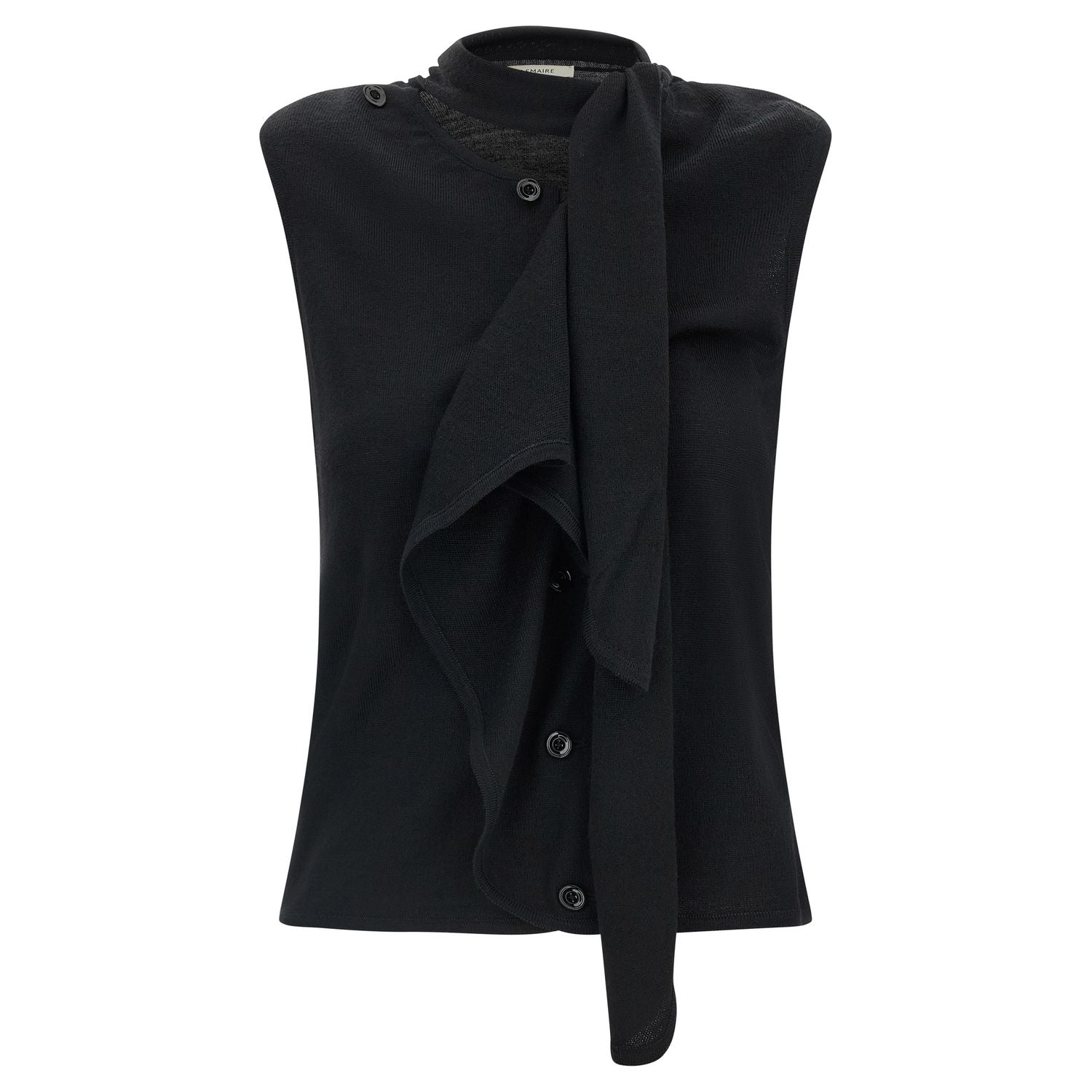Lemaire Black Wool Sleeveless Jacket