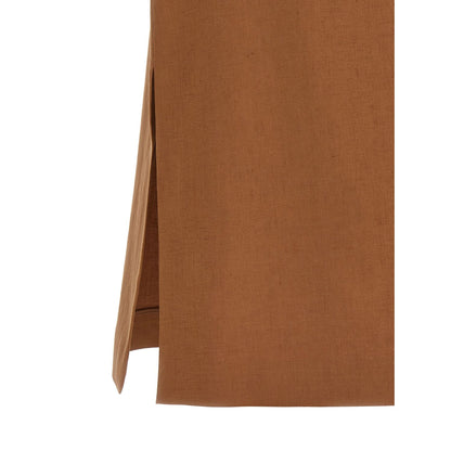 Fendi Brown Linen Midi Skirt