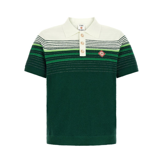Casablanca Bicolor Cotton Polo Shirt