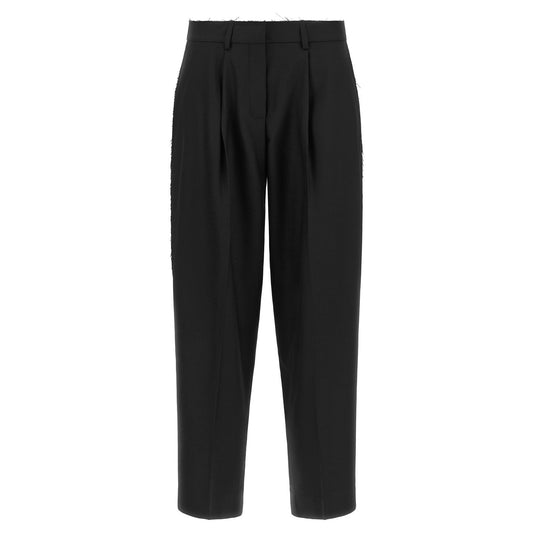 Gianluca Capannolo Black Wool Cropped Pants