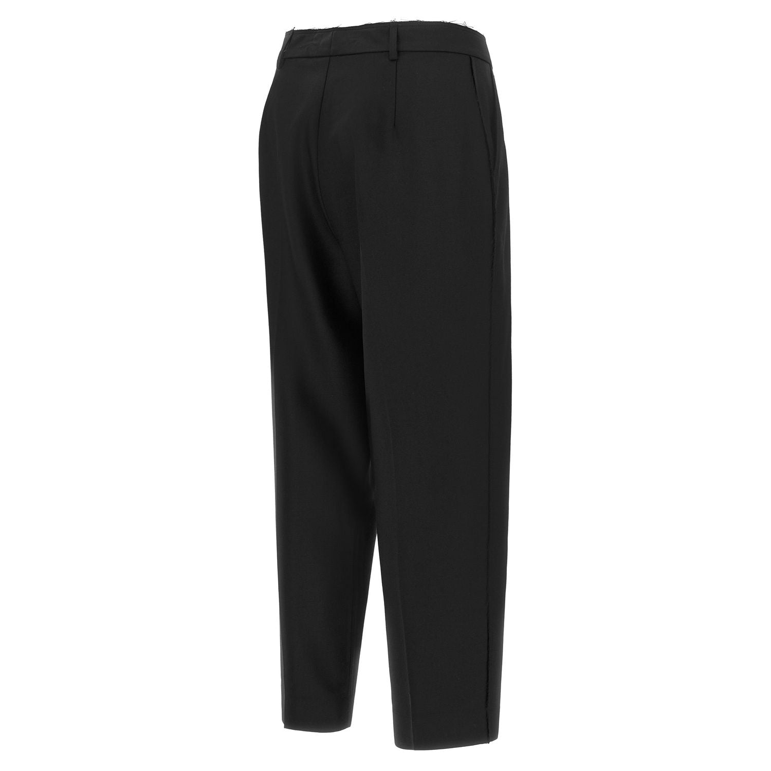 Gianluca Capannolo Black Wool Cropped Pants