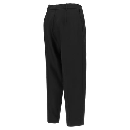Gianluca Capannolo Black Wool Cropped Pants