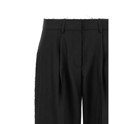 Gianluca Capannolo Black Wool Cropped Pants