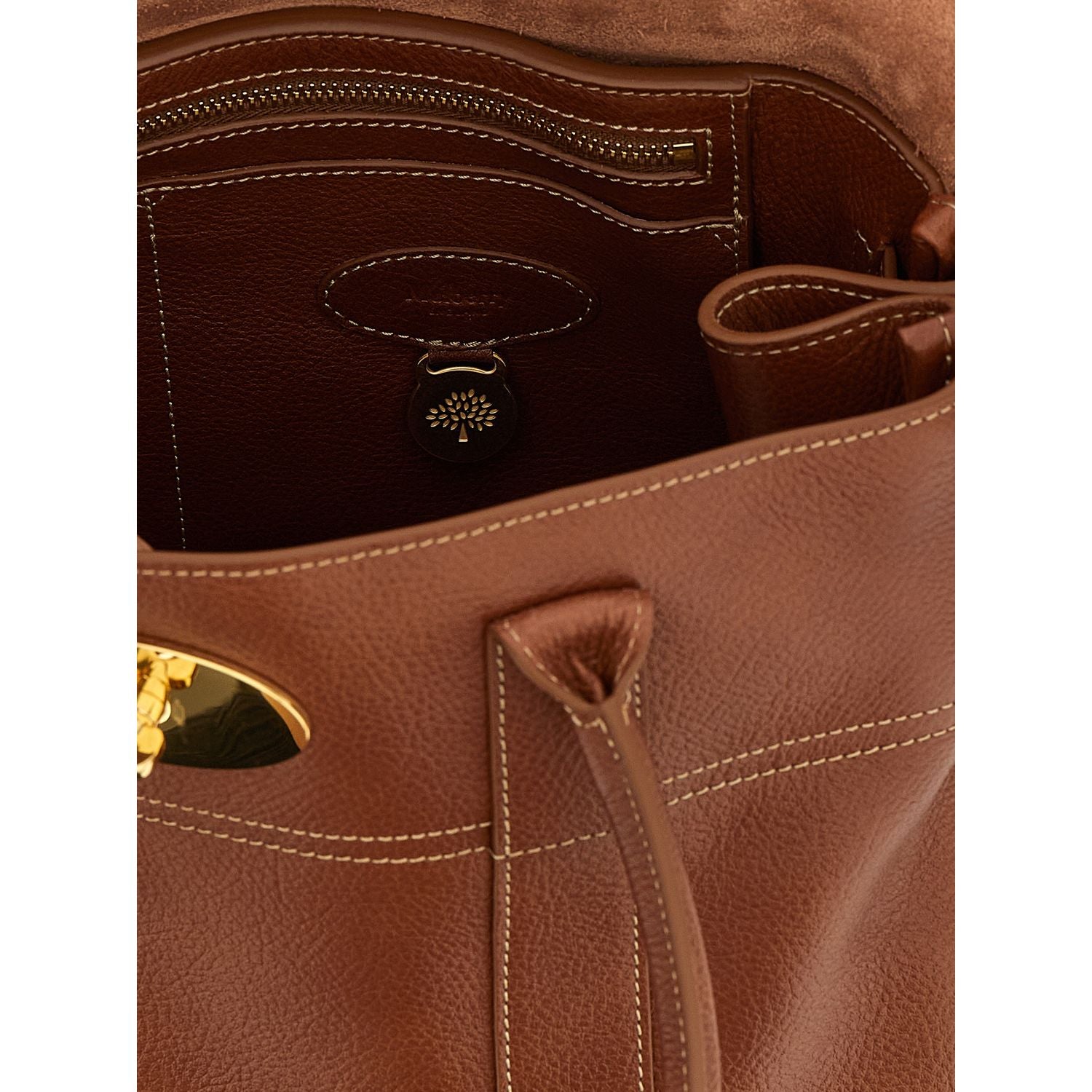 Mulberry Brown Calfskin Shoulder Bag