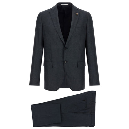 Pal Zileri Gray Polyester Two-Piece Suit