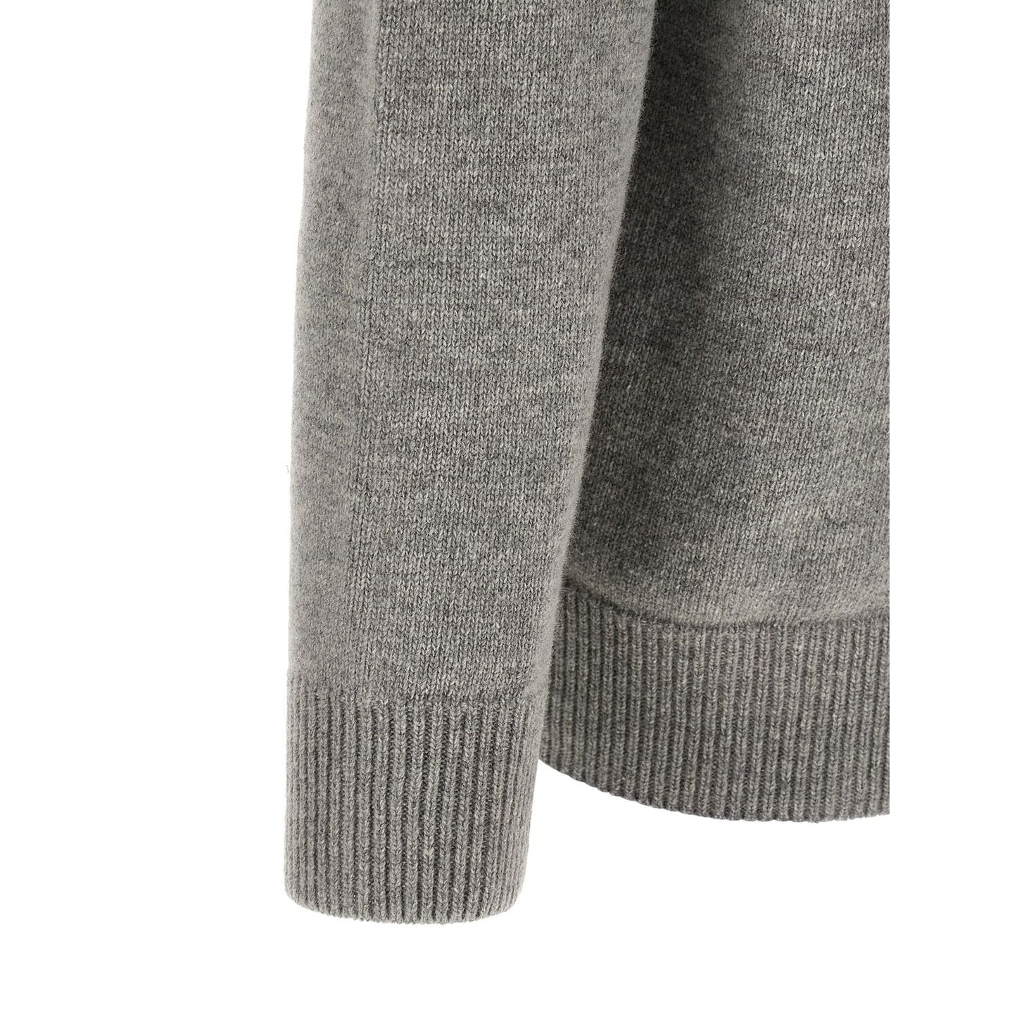 Stone Island Gray Virgin Wool Cardigan
