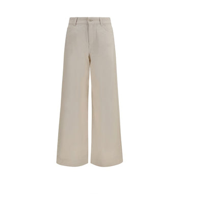 Max Mara Beige Cotton Casual Pants