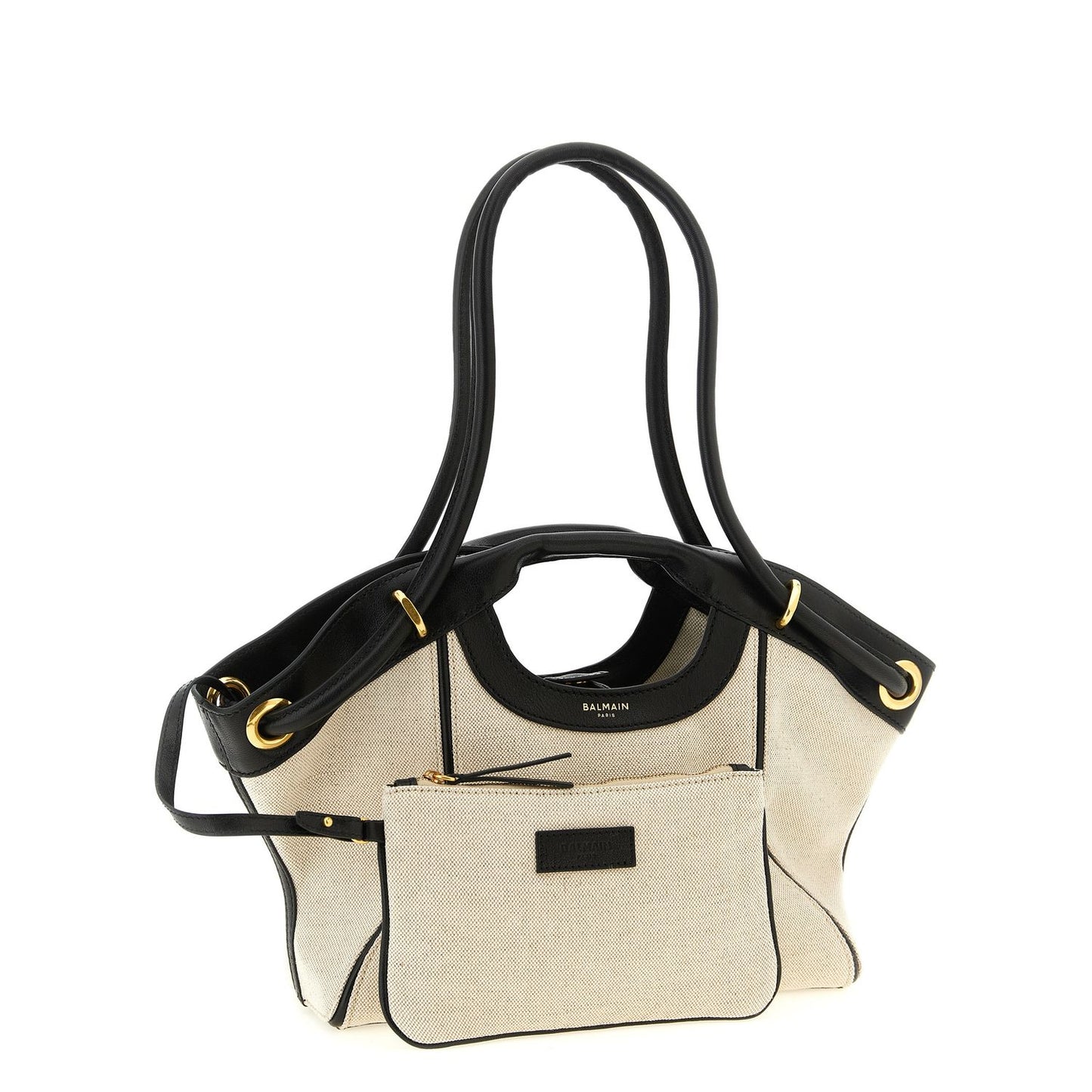 Balmain Bicolor Cotton Tote Bag