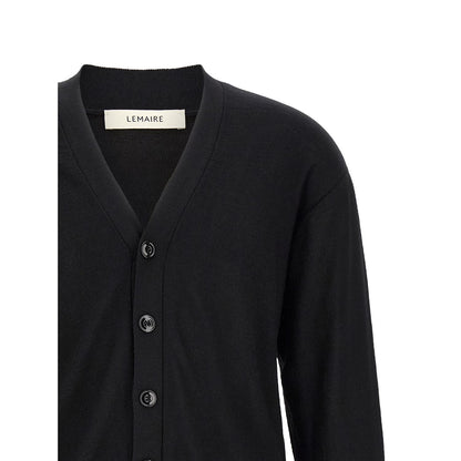 Lemaire Black Wool Cardigan