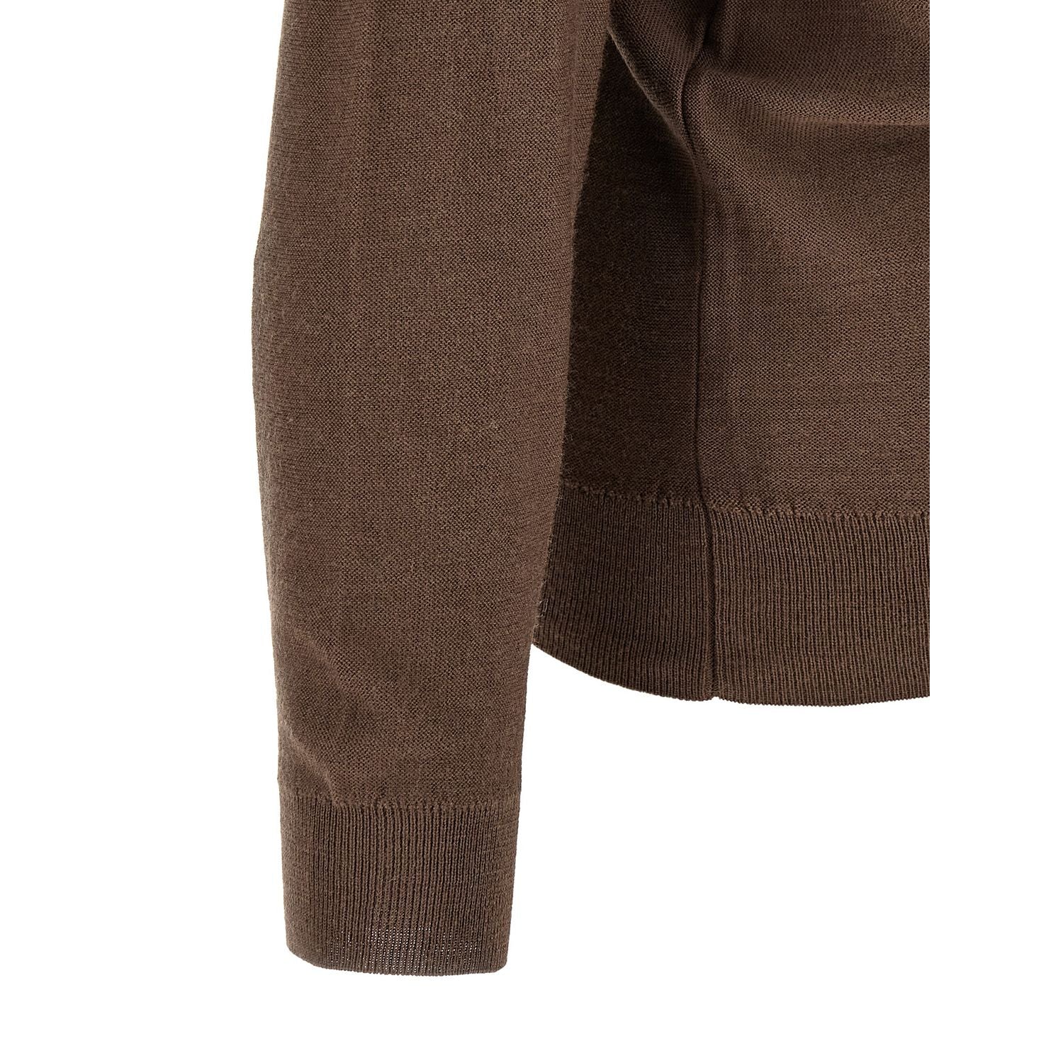 Lemaire Brown Wool Cardigan